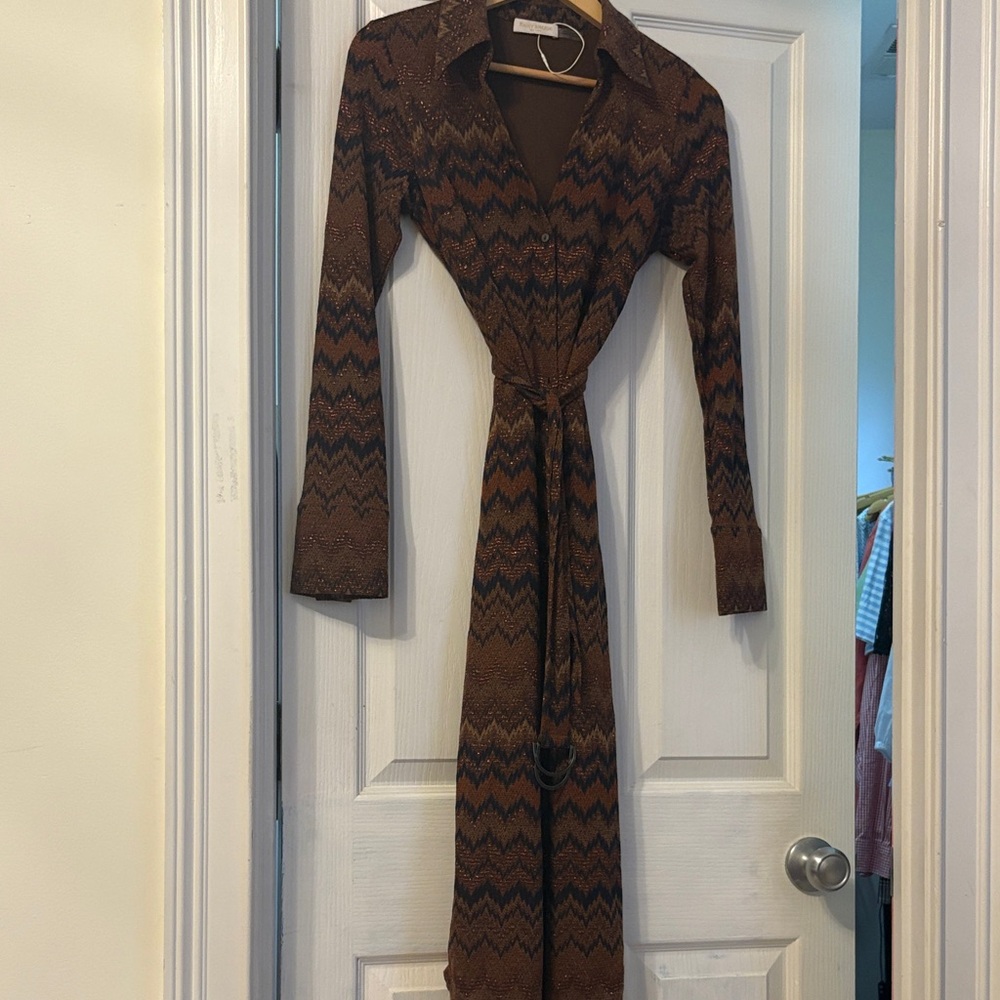 RAMY BROOK BELTED BUTTON FRONT DRESS- size small NWOT - Picture 2 of 6